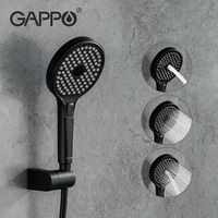 Товар: Смеситель для ванны Gappo G03-6 G3203-6 Черный матовый Хром - фото 6 Смеситель для ванны Gappo G03-6 G3203-6 Черный матовый Хром — фото 6, Смесители