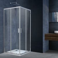 Душевой уголок Vincea Rapid 100x100 VSS-3R90/10CL профиль Хром стекло прозрачное — фото 2, Квадратные душевые уголки