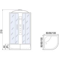 Душевая кабина River Dunay 80x80 ТН 10000003139 с поддоном — фото 15, Душевые кабины