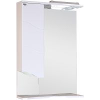 Зеркало со шкафом Onika Лайн 58.01 L 205819 с подсветкой Белое — фото 1, Зеркальные шкафы в ванную