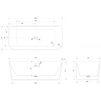 Ванна из искусственного камня Abber Stein 170x75 AS9617 без гидромассажа — фото 5, Ванны из искусственного камня