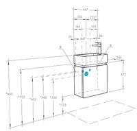 Тумба под раковину Aquaton Эклипс М 45 L 1A172801EK49L подвесная Белый Эбони светлый — фото 7, Мебель для ванной