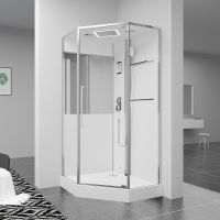 Товар: Душевая кабина Black&White Galaxy G8895 100х100 889500 с паром без гидромассажа - фото 2 Душевая кабина Black&White Galaxy G8895 100х100 889500 с паром без гидромассажа — фото 2, Душевые кабины