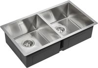 Кухонная мойка Paulmark Gerberg 78/2 Uni PM237844-BS Брашированная сталь — фото 2, Кухонные мойки