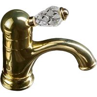 Смеситель для раковины Boheme Crystal 281-CRST Золото — фото 1, Смесители