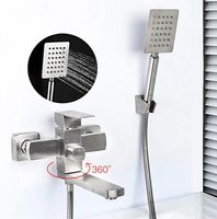 Смеситель для ванны Frap H802 F32802 универсальный Нержавеющая сталь — фото 2, Смеситель для ванны