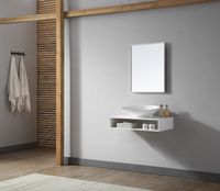 Тумба под раковину Abber Stein 80 AS1612 подвесная Белая матовая — фото 3, Тумбы под раковину