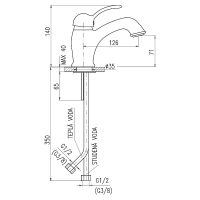 Смеситель для раковины Rav Slezak Labe L026.5Z Золото — фото 2, Смесители для раковины
