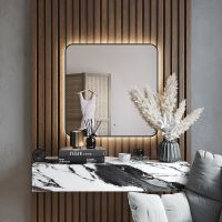 Зеркало Bond Loft 80x80 M35ZE-8080 с подсветкой Черное глянцевое с бесконтактным выключателем — фото 9, Зеркала в ванную комнату