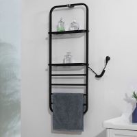 Электрический полотенцесушитель Black&White Universe N-337В 40х101 337BN с полкой Черный матовый — фото 3, Электрические полотенцесушители