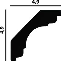 Карниз Перфект P05 2000x49x49 мм — фото 2, Карнизы