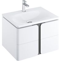 Тумба под раковину Ravak SD Balance 80 X000001369 подвесная Белая Графит — фото 1, Тумбы под раковину