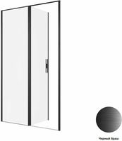 Душевая дверь Allen Brau Priority 120 3.31033.BBA профиль Черный браш стекло прозрачное — фото 7, Распашные душевые двери