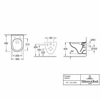 Унитаз Villeroy&Boch O.Novo 5688HR01 подвесной с сиденьем Микролифт — фото 11, Подвесные унитазы