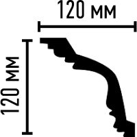 Карниз Decomaster 95025 2400x120x120 мм — фото 2, Карнизы