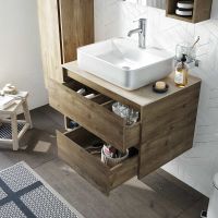 Товар: Тумба с раковиной STWORKI Карлстад 75 425315 подвесная Дуб рустикальный - фото 9 Тумба с раковиной STWORKI Карлстад 75 425315 подвесная Дуб рустикальный — фото 9, Мебель для ванной