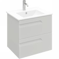 Тумба под раковину Laparet Atlas 60 LA-WCAB-60-125 подвесная Кашемир матовый — фото 1, Мебель для ванной