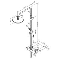 Товар: Душевая система Damixa Jupiter 977800000 с термостатом Хром - фото 7 Душевая система Damixa Jupiter 977800000 с термостатом Хром — фото 7, Душевые стойки