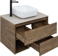 Тумба с раковиной STWORKI Карлстад 75 425257 подвесная Дуб рустикальный — фото 3, Мебель для ванной