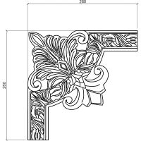 Угловой элемент Европласт 1.52.283 260x26x260 мм — фото 2, Молдинги