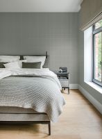 Обои Milassa Status III DM7 001/1 Флизелин (1*10,05) Серый, Клетка — фото 2, Обои для стен