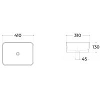 Раковина-чаша Sintesi 41 SIN-LVB-APP-408 Белая — фото 2, Раковины накладные