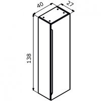 Товар: Шкаф пенал Orka Malta 40 3001297 подвесной Кашемировый матовый - фото 4 Шкаф пенал Orka Malta 40 3001297 подвесной Кашемировый матовый — фото 4, Мебель для ванной