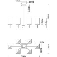 Товар: Люстра Divinare Fawaris 4504/17 LM-6 Белая Латунь - фото 5 Люстра Divinare Fawaris 4504/17 LM-6 Белая Латунь — фото 5, Люстры
