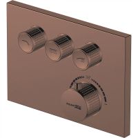 Смеситель для душа WasserKRAFT Asphe 7758 Thermo с термостатом Розовое золото — фото 1, Смеситель для душа