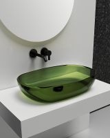 Товар: Раковина-чаша Abber Kristall 60 AT2805Emerald Зеленая - фото 3 Раковина-чаша Abber Kristall 60 AT2805Emerald Зеленая — фото 3, Раковины накладные