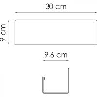 Металлическая полка WasserKRAFT Elbe K-7215 Черная матовая — фото 3, Полки для ванной и душа