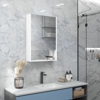 Зеркальный шкаф Reflection Box 500х800 RF2420WH с подсветкой Белый матовый — фото 1, Зеркальные шкафы в ванную