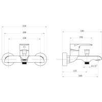 Товар: Смеситель для ванны beWash Bliss BVMM0BT123 Хром - фото 2 Смеситель для ванны beWash Bliss BVMM0BT123 Хром — фото 2, Смесители