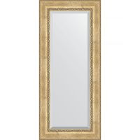 Зеркало Evoform Exclusive 152х67 BY 3558 с фацетом в багетной раме - Состаренное серебро с орнаментом 120 мм — фото 1, Мебель для ванной