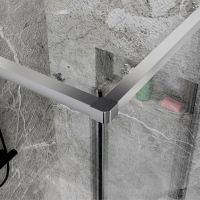 Душевой уголок Esbano Surf 90x90 ESOGS90PRC профиль Хром стекло прозрачное — фото 4, Душевые уголки трапеция