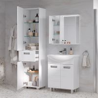 Шкаф пенал Volna Joli 40 pnJOLI40-01 Белый — фото 6, Пеналы для ванной комнаты