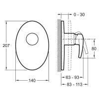 Товар: Смеситель для душа Jacob Delafon Panache E98704-CP Хром - фото 2 Смеситель для душа Jacob Delafon Panache E98704-CP Хром — фото 2, Смеситель для душа
