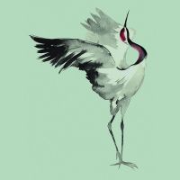 Панно Marburg Crush Motion 63476 Винил на флизелине (0,7*2,7) Зеленый, Птицы — фото 1, Обои для стен