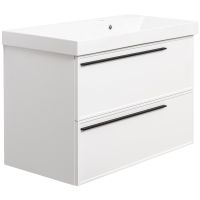 Тумба под раковину La Fenice Elba 90 FNC-01-ELB-B-90-2 подвесная Белая матовая — фото 1, Тумбы под раковину