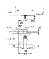 Кухонная мойка Grohe K800 52 31583SD1 Нержавеющая сталь — фото 11, Кухонные мойки