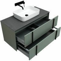 Тумба под раковину Allen Brau Reality 100 1.32007.CGM подвесная Олива матовая — фото 16, Тумбы под раковину