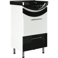 Тумба под раковину Mixline Радуга 52 522467 Белая Черная — фото 1, Тумбы под раковину