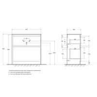 Тумба под раковину BelBagno Kraft 39 80 KRAFT39-800/390-2C-PIA-RT Rovere Tabacco — фото 8, Тумбы под раковину