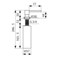 Товар: Дозатор для моющего средства Kaiser KH-3029 Черный матовый - фото 2 Дозатор для моющего средства Kaiser KH-3029 Черный матовый — фото 2, Дозаторы для кухонных моек