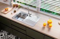 Товар: Кухонная мойка Alveus Elegant 30 SAT 90 FI 810x510 1126348 Сатинированная сталь - фото 3 Кухонная мойка Alveus Elegant 30 SAT 90 FI 810x510 1126348 Сатинированная сталь — фото 3, Кухонные мойки