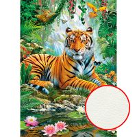 Фреска Ortograf Животные 6263 Фактура флок FLK Флизелин (1,9*2,7) Оранжевый/Зеленый, Животные/Цветы/Пейзаж — фото 1, Фрески