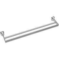 Полотенцедержатель Art&Max Ovale AM-4048B двойной Хром — фото 1, Полотенцедержатели