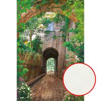 Фреска Ortograf Городской пейзаж 5012 Фактура флок FLK Флизелин (2*3) Коричневый/Зеленый, Город/Деревья — фото 1, Фрески