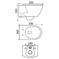 Товар: Унитаз Agger AT05100 подвесной с сиденьем Микролифт - фото 5 Унитаз Agger AT05100 подвесной с сиденьем Микролифт — фото 5, Унитазы