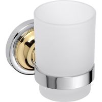 Стакан для зубных щеток Bemeta Retro Gold and Сhrom 144210018 Золото Хром — фото 1, Мыльницы